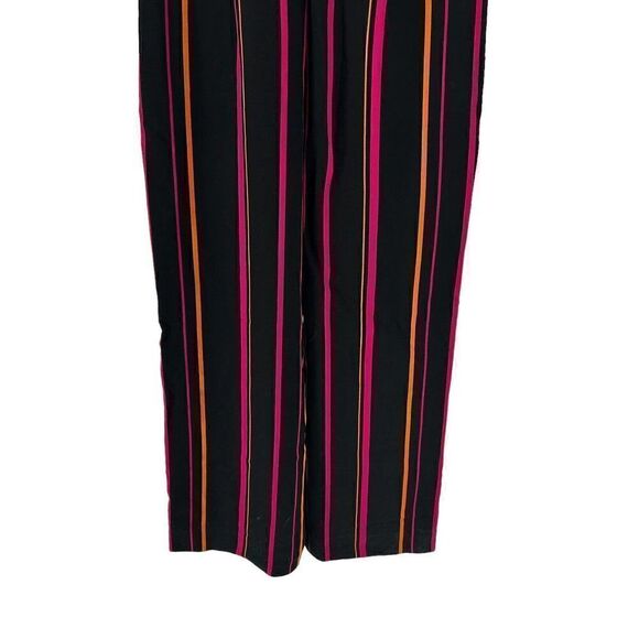 Diane Von Furstenberg Jumpsuit Size 6 Striped Sleeveless Ankle Wide Leg V Neck - Picture 5 of 9